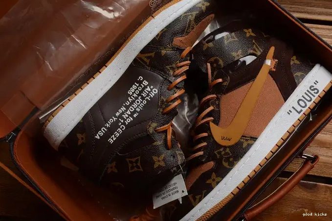 Rep Jordan AQ0818-158 Off-Louis x Air OW 1 AJ1 0619
